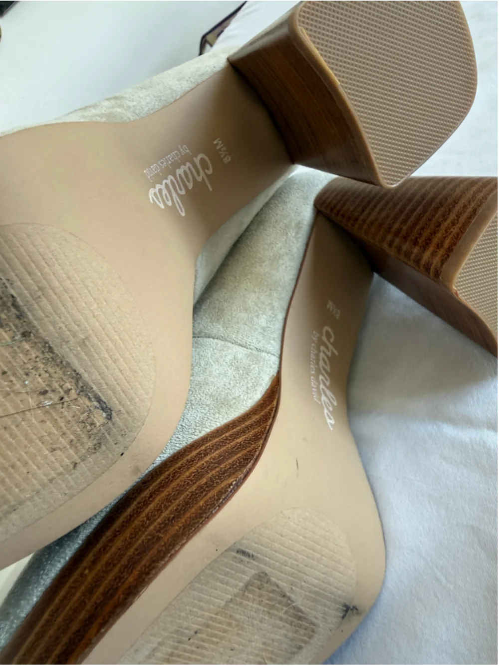 Women's Charles by Charles David Platform Heel loafers Size 8.5 Beige Brown
